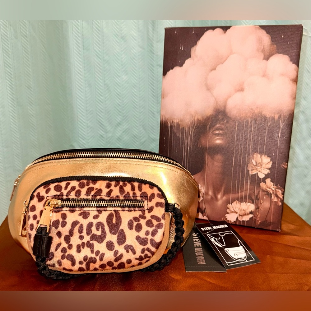 🎉 HOST PICK 🎉 NWT - Steve Madden Summit Leopard Convertible Belt Bag